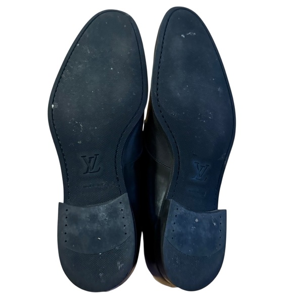 Louis Vuitton Black Leather Lace Up Derby Shoes Size 10.5 - Picture 4 of 8